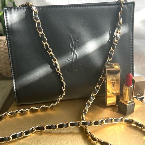 🆕YSL Black Shoulder Clutch + NEW YSL Satin lipstick 💄 RM - Picture 4 of 16